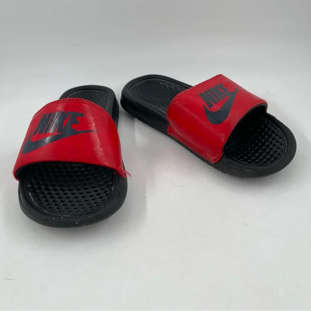 Nike Red and Black Kids Slide Sandals